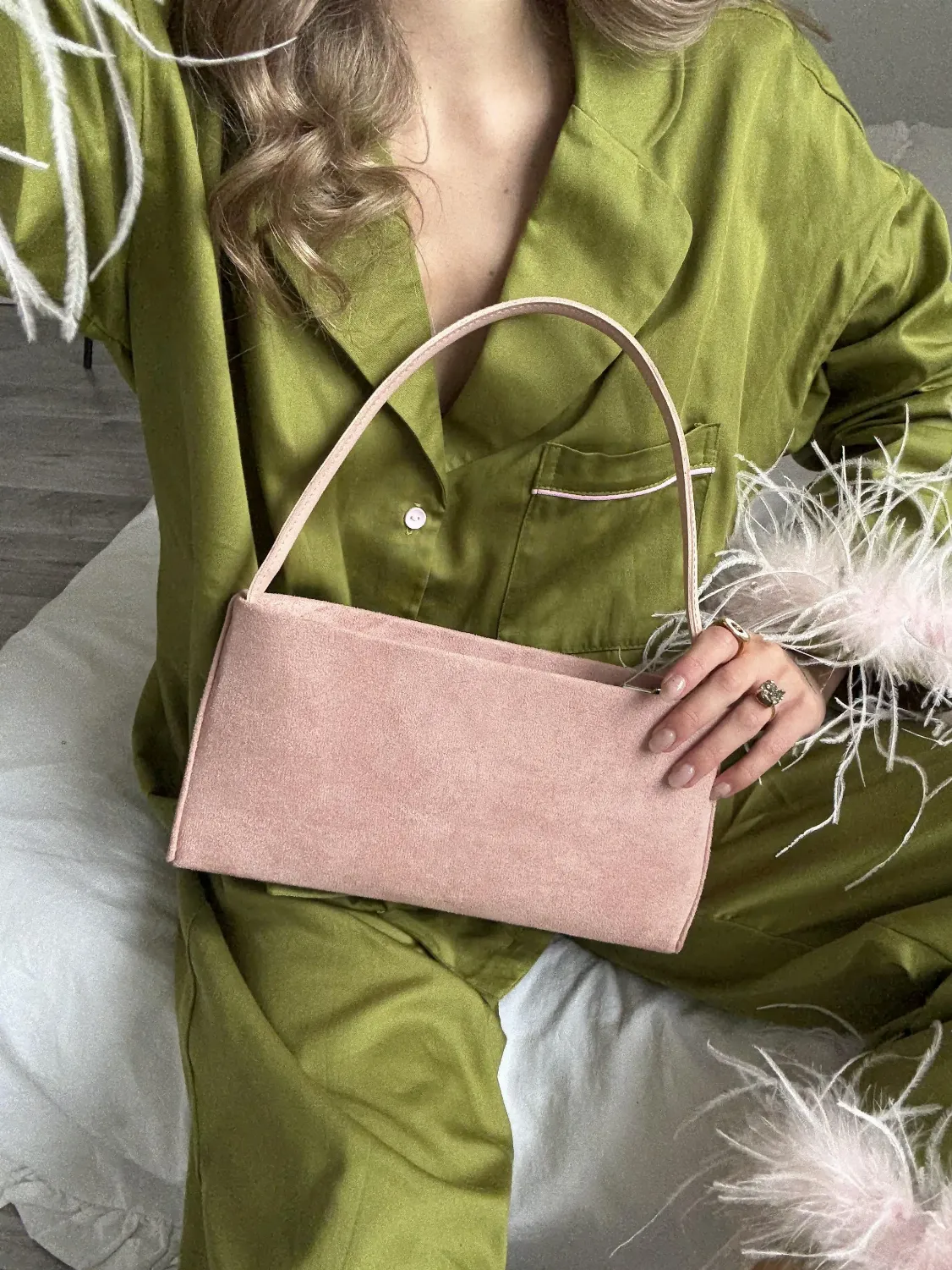 MUSE BAG SUEDE PINK